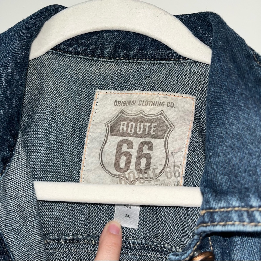 Route 66 Blue Jean Jacket Classic Style - Picture 3 of 5